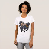 先住民アメリカプリンセスとスタリオンズシャツ Tシャツ (正面フル)
