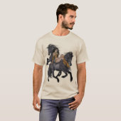 先住民アメリカプリンセスとスタリオンズシャツ Tシャツ (正面フル)