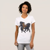 先住民アメリカプリンセスとスタリオンズシャツ Tシャツ (正面フル)
