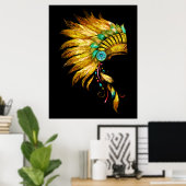 先住民アメリカプリント4 ポスター (ホームオフィス)