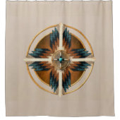 先住民アメリカマンダラショーカーテン シャワーカーテン (正面)