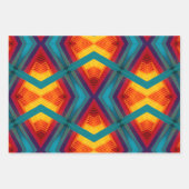 先住民アメリカラフルカ反復模様 ラッピングペーパーシート (正面2)