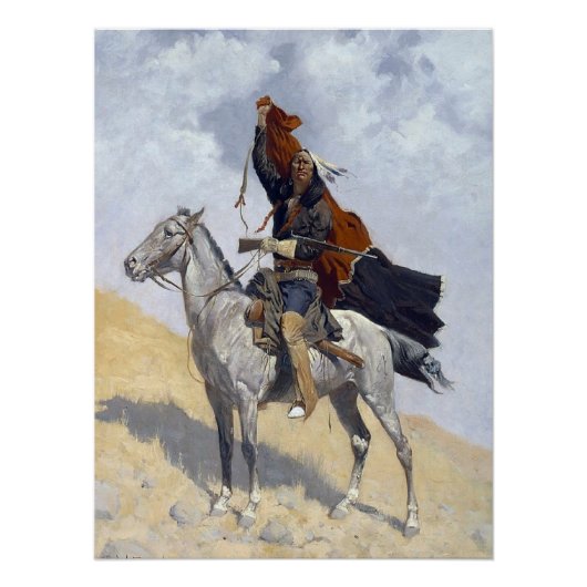 先住民アメリカンアパッチ戦士 ポスター (正面)