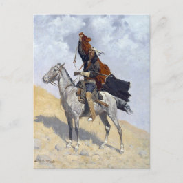 先住民アメリカンアパッチ戦士 ポストカード