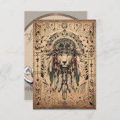 先住民アメリカンアート サンキューカード (正面/裏面)