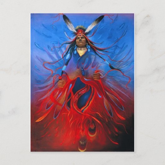 先住民アメリカンアート ポストカード (正面)
