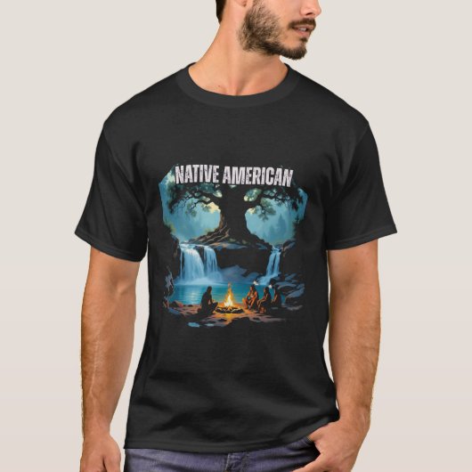先住民アメリカンアート Tシャツ (正面)