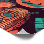 先住民アメリカンインディアンアートプリント ポスター (角)