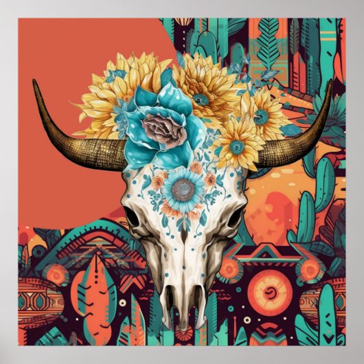 先住民アメリカンインディアンアートプリント ポスター (正面)