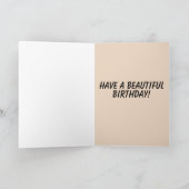 先住民アメリカンインディアンガールアート誕生日 カード (内部)