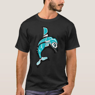 先住民アメリカンインディアンキラーホエールオルカ太平洋N Tシャツ