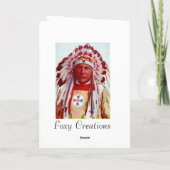 先住民アメリカンインディアングリーティングカード カード (裏面)