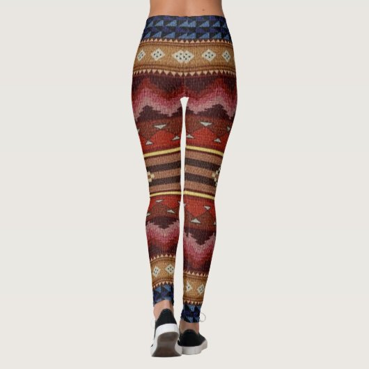 先住民アメリカンインディアンサウスウエストジムガールズ/女性 レギンス (裏面)