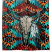 先住民アメリカンインディアンチェフ02 シャワーカーテン (正面)