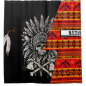 先住民アメリカンインディアンチェフ03 シャワーカーテン (正面)