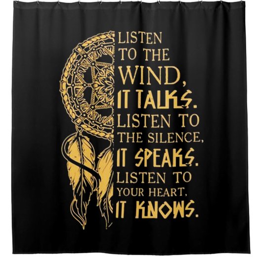 先住民アメリカンインディアンチェフ05 シャワーカーテン (正面)