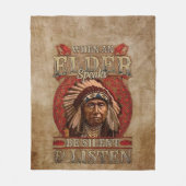 先住民アメリカンインディアンパターン011 フリースブランケット (正面)