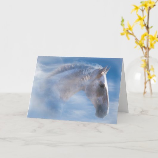 先住民アメリカンインディアンポニーハッピーバースデーカード カード (黄色い花)