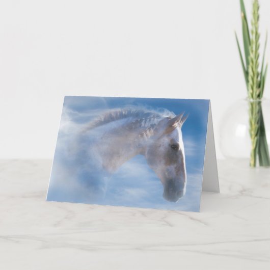 先住民アメリカンインディアンポニーハッピーバースデーカード カード (正面)