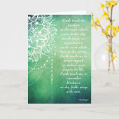 先住民アメリカンインドアース祈りの言葉 カード (黄色い花)