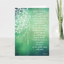 先住民アメリカンインドアース祈りの言葉 カード