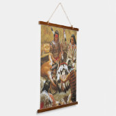 先住民アメリカンインド南西部アートウォール 吊り下げ型タペストリー (傾斜あり)