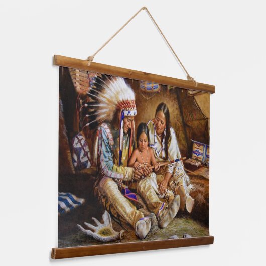 先住民アメリカンインド南西部アートウォール 吊り下げ型タペストリー (傾斜あり)