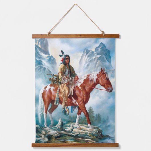 先住民アメリカンインド南西部アートウォール 吊り下げ型タペストリー (正面)