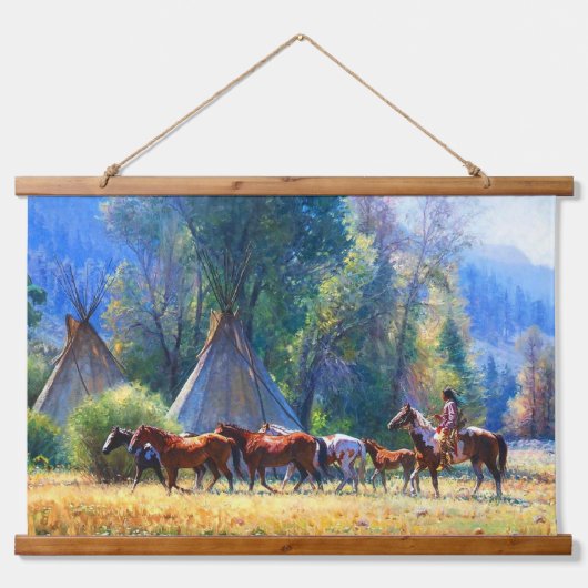 先住民アメリカンインド南西部アートウォール 吊り下げ型タペストリー (正面)