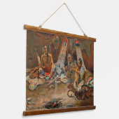 先住民アメリカンインド南西部アートウォール 吊り下げ型タペストリー (傾斜あり)