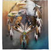 先住民アメリカンイーグル02 シャワーカーテン (正面)