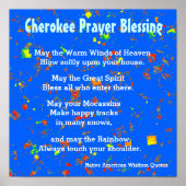 先住民アメリカンウィズダム引用文 ポスター (正面)