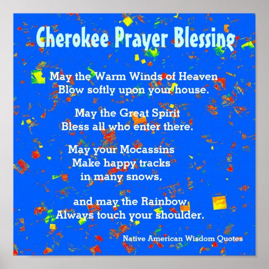 先住民アメリカンウィズダム引用文 ポスター (正面)