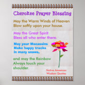 先住民アメリカンウィズダム引用文 ポスター (正面)