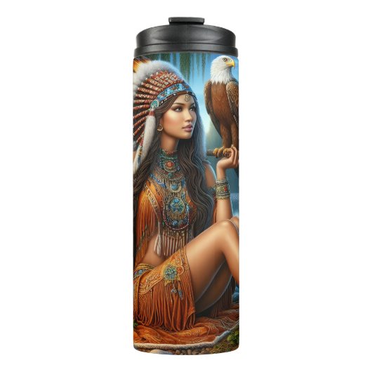 先住民アメリカンウィメンサンセットイーグルズパーチ タンブラー (正面)