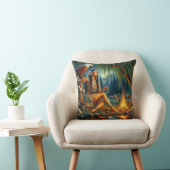 先住民アメリカンウィメンバイキャンプファイア,イーグル クッション (椅子)