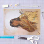 先住民アメリカンウォーターカラー絵画ズチヌークインディアン 薄葉紙 (クラフト)