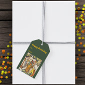 先住民アメリカンウーマンウッズウォーターフォール刺繍 ギフトタグ