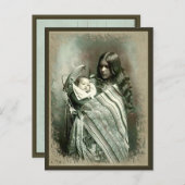 先住民アメリカンウーマン – ポストカード (正面/裏面)