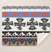 先住民アメリカンエスニックイラストレーション シェルパブランケット (正面(横))