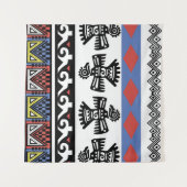 先住民アメリカンエスニックイラストレーション タペストリー (正面(横))