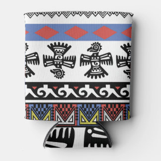 先住民アメリカンエスニックイラストレーション 缶クーラー