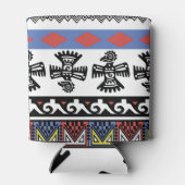 先住民アメリカンエスニックイラストレーション 缶クーラー (裏面)