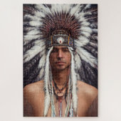 先住民アメリカンオジバパズル ジグソーパズル (縦)