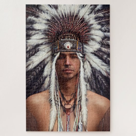 先住民アメリカンオジバパズル ジグソーパズル (縦)