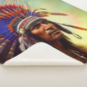 先住民アメリカンオジブウエシェルパブランケット シェルパブランケット (3/4)