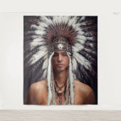 先住民アメリカンオジベタペストリー タペストリー (正面)