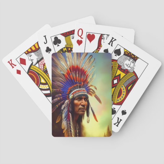 先住民アメリカンオジベトランプ トランプ (裏面)