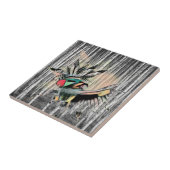 先住民アメリカンカチーナダンサー樺の木ツリーフォレスト タイル (側面)