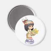 先住民アメリカンガールマグネット マグネット (正面/裏面)